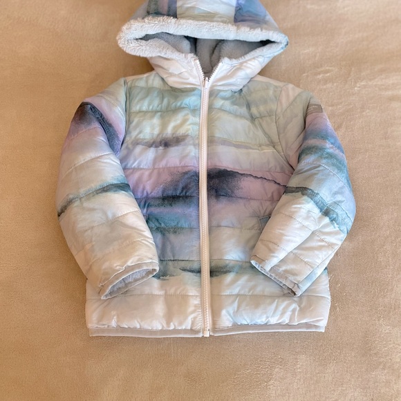 Abercrombie Kids Reversible Zip Toddler Puffer Coat - Size 5/6 - Picture 7 of 14